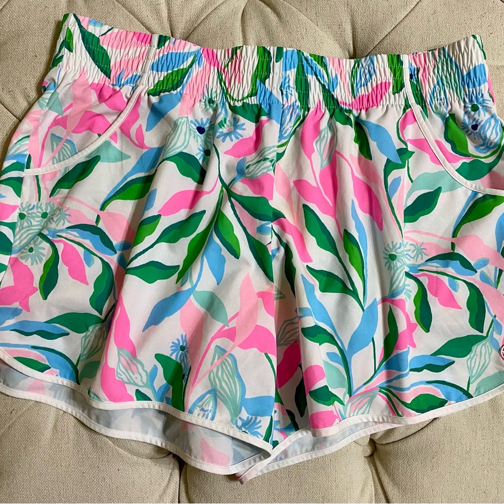 Floral Women's Shorts - Pink and Green